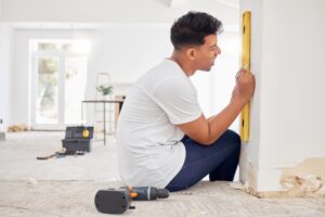 A man exploring room remodeling ideas.